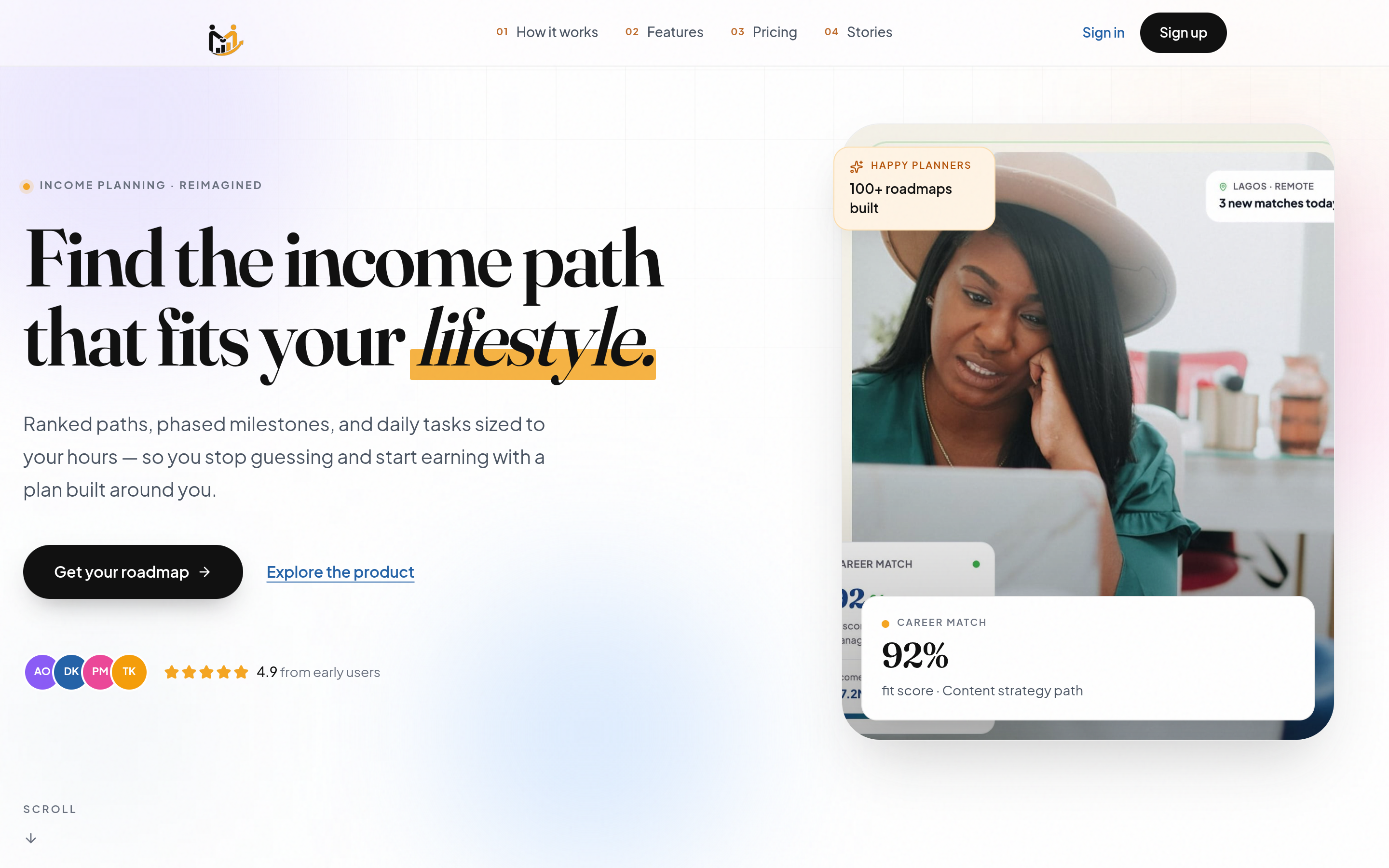 MatchIncome product screenshot